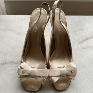 Nine West Metallic Bow Sandals